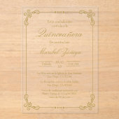 アクリル金ゴールドキンセアニラ招待状 アクリル招待状 (正面)