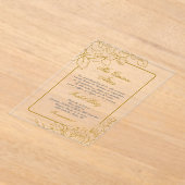 アクリル金ゴールド枠スペインのキンセアニェラ アクリル招待状 (レイダウン)