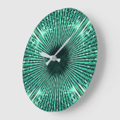アクリル針の目、ミントグリーンシェードノートパソコンの袖 ラージ壁時計 (傾斜)