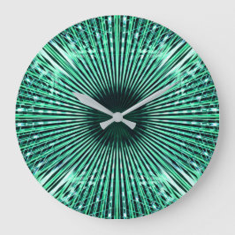 アクリル針の目、ミントグリーンシェードノートパソコンの袖 ラージ壁時計