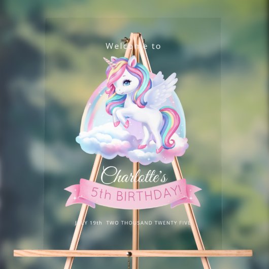 アクリル魔法の誕生日パーティーにサイン。 アクリルサイン (ニュートラル)