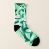 アクリル、いくつかのミントシェードの曲線の緑の形状 ソックス (左内側)