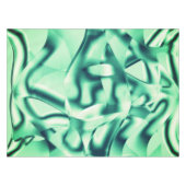 アクリル、いくつかのミントシェードの曲線の緑の形状 テーブルクロス (正面(横))