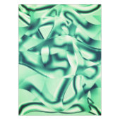アクリル、いくつかのミントシェードの曲線の緑の形状 テーブルクロス (正面)