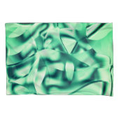 アクリル、いくつかのミントシェードの曲線の緑の形状 枕カバー (正面左)