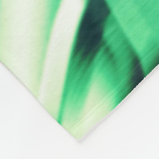 アクリル、いくつかのミントトーンの曲線の緑の形状 フリースブランケット (角)