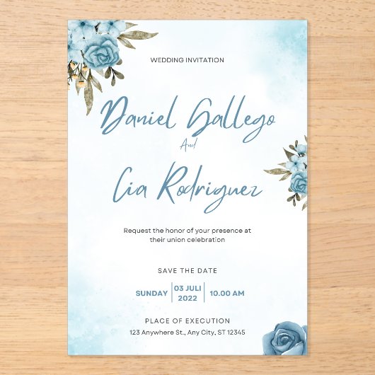 アクリル インビテーション アクリル招待状 (正面)