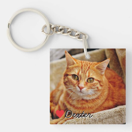 アクリル オーダーメイド ペット 写真 キーホルダー (正面)