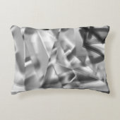 アクリル、グレーからホワイトの正方形の部分のコーナー アクセントクッション (正面)