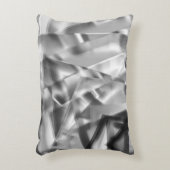 アクリル、グレーからホワイトの正方形の部分のコーナー アクセントクッション (正面(垂直))