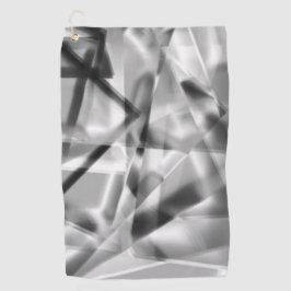 アクリル、グレーからホワイトの正方形の部分のコーナー ゴルフタオル