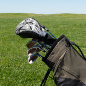 アクリル、グレーからホワイトの正方形の部分のコーナー ゴルフヘッドカバー (インサイチュ)