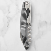 アクリル、グレーからホワイトの正方形の部分のコーナー ソムリエナイフ (裏面)