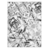 アクリル、グレーからホワイトの正方形の部分のコーナー テーブルクロス (正面)