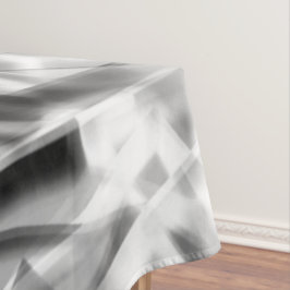 アクリル、グレーからホワイトの正方形の部分のコーナー テーブルクロス