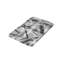 アクリル、グレーからホワイトの正方形の部分のコーナー バスマット