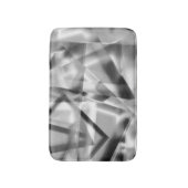 アクリル、グレーからホワイトの正方形の部分のコーナー バスマット (正面縦)