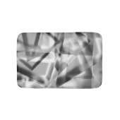 アクリル、グレーからホワイトの正方形の部分のコーナー バスマット (正面)
