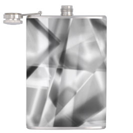 アクリル、グレーからホワイトの正方形の部分のコーナー フラスク