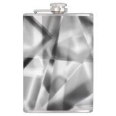 アクリル、グレーからホワイトの正方形の部分のコーナー フラスク (正面)