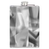 アクリル、グレーからホワイトの正方形の部分のコーナー フラスク (裏面)