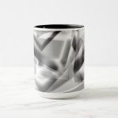 アクリル、グレーからホワイトの正方形の部分のコーナー マグカップ (中央)