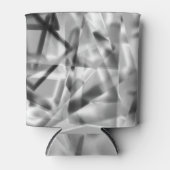 アクリル、グレーからホワイトの正方形の部分のコーナー 缶クーラー (正面)