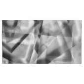 アクリル、グレーからホワイトの正方形の部分 枕カバー (正面左)