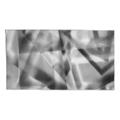 アクリル、グレーからホワイトの正方形の部分 枕カバー (裏面-右)