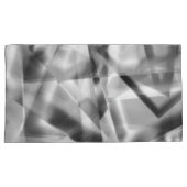 アクリル、グレーからホワイトの正方形の部分 枕カバー (正面右)