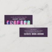 アクリル・ゲル爪、 ネイル専門業者名刺 スキニー名刺 (正面/裏面)