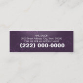 アクリル・ゲル爪、 ネイル専門業者名刺 スキニー名刺 (裏面)