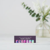 アクリル・ゲル爪、 ネイル専門業者名刺 スキニー名刺 (スタンド正面)