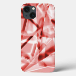 アクリル、サーモンから赤までの正方形の部分 iPhone 13ケース