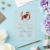 アクリル バーガンディ フラワー キンセアニエラ インビテーション アクリル招待状 (インサイチュ (ウェディング))