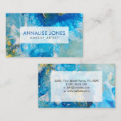 アクリル·プー絵画抽象芸術-海·フォーム 名刺 (正面/裏面)