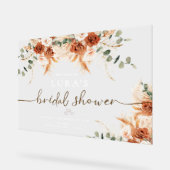 アクリル ボヘミアンフラワー ブライダルシャワー ウェルカムサイン アクリルサイン (傾斜)