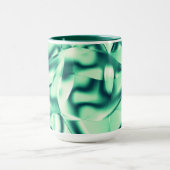 アクリル、ミントグリーンシェードの曲線状のグリーン形状 マグカップ (中央)