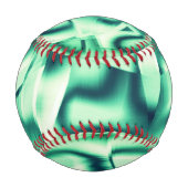 アクリル、ミントグリーンシェードの曲線状のグリーン形状 野球ボール (裏面)