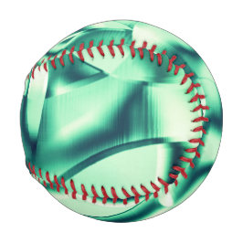 アクリル、ミントグリーンシェードの曲線状のグリーン形状 野球ボール