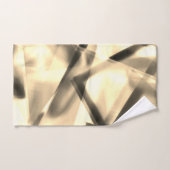 アクリル、ライトベージュの正方形の部分のコーナー バスタオルセット (ハンドタオル)