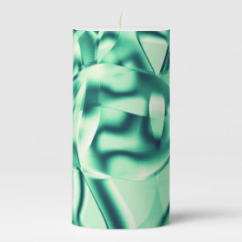 アクリル、華やかなミントシェードの曲線の緑の形状