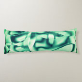 アクリル、華やかなミントシェードの曲線の緑の形状 ボディピロー (裏面)