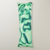 アクリル、華やかなミントシェードの曲線の緑の形状 ボディピロー (正面縦)