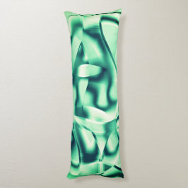 アクリル、華やかなミントシェードの曲線の緑の形状 ボディピロー
