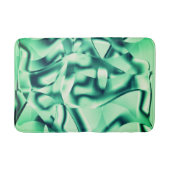 アクリル、華やかなミントーンの曲線の緑の形状 バスマット (正面)