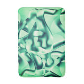 アクリル、華やかなミントーンの曲線の緑の形状 バスマット (正面縦)