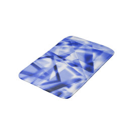 アクリル、青から白の正方形のコーナー バスマット