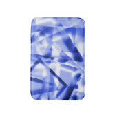 アクリル、青から白の正方形のコーナー バスマット (正面縦)