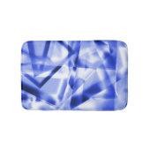 アクリル、青から白の正方形のコーナー バスマット (正面)